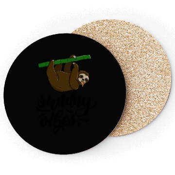 Discover Sunday Vibes Sloth Coasters