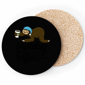 Discover Sunday Vibes Sloth Coasters
