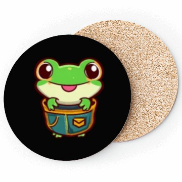 Discover Frog in the bag Coasters