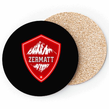 Discover Zermatt Switzerland Flag Mountains Coasters
