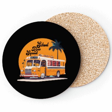 Discover The Nature School bus Coasters design