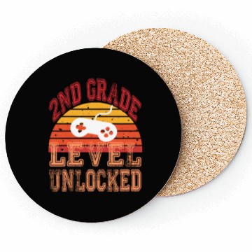 Discover 2nd Grade Level Unlocked Video Game Back To School Coasters