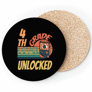 Discover 4th Grade Level Unlocked Video Game Back to School Coasters
