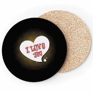 Discover I love you Coasters design
