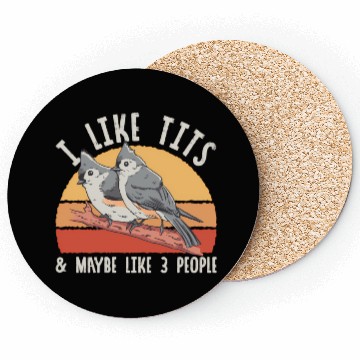 Discover Bird Watcher Retro Vintage Tit Coasters