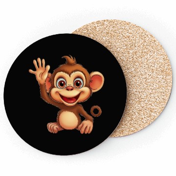 Discover Cute Monkey for Kids for a Kid Coasters