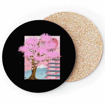 Discover Japan aesthetics sakura tree gift cherry blossom Coasters