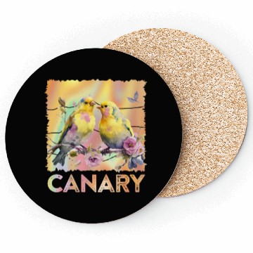 Discover Canaries Canary Bird Lovers singing Birds Coasters
