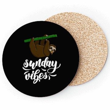 Discover Sunday Vibes Sloth Coasters