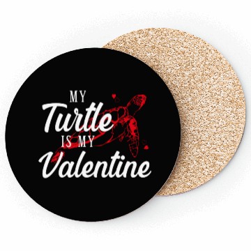 Discover Sea Turtle Tortoise Valentines Day Coasters