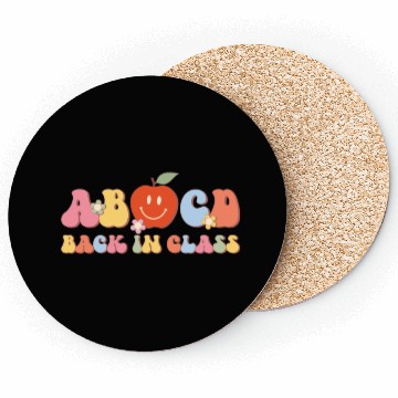 Discover ABCD Back In Class, Back To School Coasters