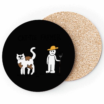 Discover Cattle Cat Farmer Coasters
