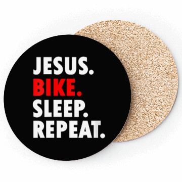 Discover Jesus Bike Sleep Repeat - Novelty Hobby Coasters