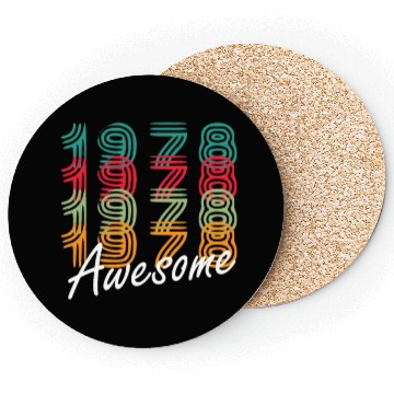 Discover 1978 Vintage Year Retro Birthday Gift Coasters