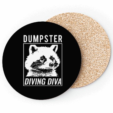 Discover Raccoon Lover Trash Picking Dumpster Diving Trash Coasters