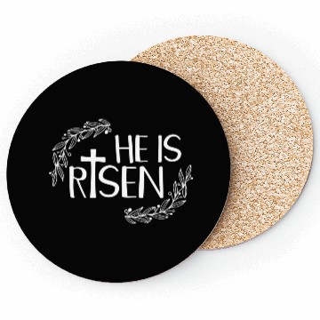 Discover He Is Risen For Christian Happy Easter Jesus Swea Coasters