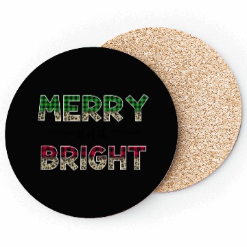 Discover Merry and Bright Christmas Coasters
