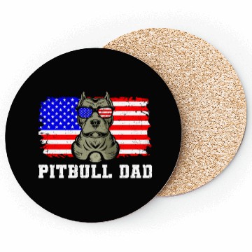 Discover Pitbull Dad Coasters