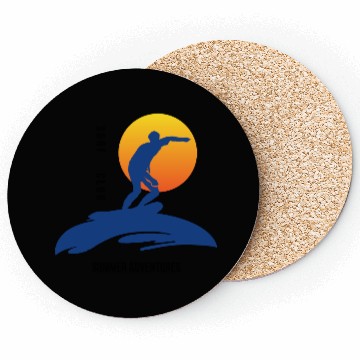 Discover Summer Adventures Surf Club Coasters