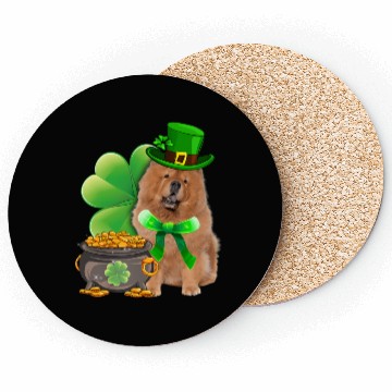 Discover Chow Chow Dog Shamrock Irish Saint St Patrick Day Coasters