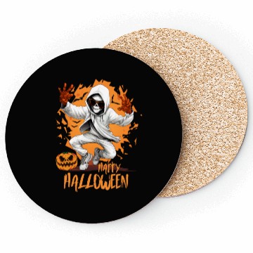 Discover Halloween Skeleton Dabbing Hip Hop Coasters