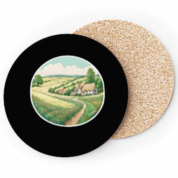 Discover A Picturesque Countryside Scene Coasters