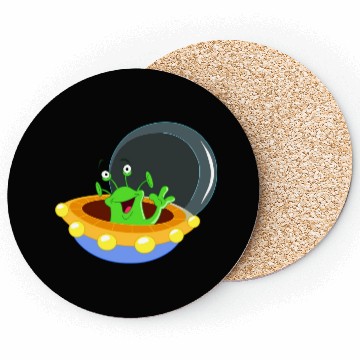 Discover Happy Green Alien Coasters