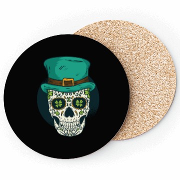 Discover St. Patrick's Day Skull Coasters