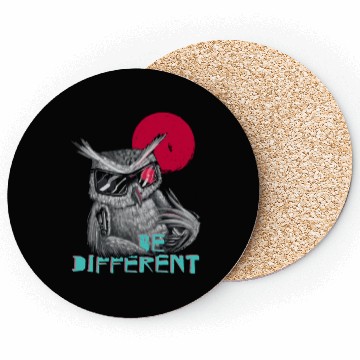 Discover Be different owl - unique & special Coasters