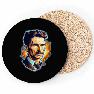 Discover Nikola Tesla Physics Nerd Geek Natural Sciences Coasters