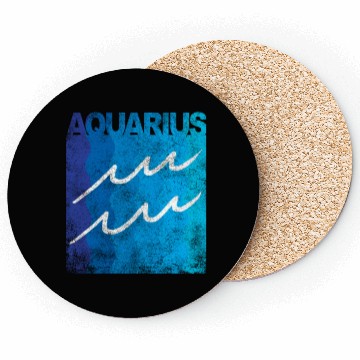 Discover Zodiac Symbol Sign Aquarius Coasters