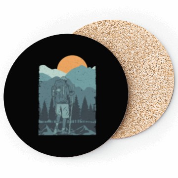 Discover Hiking - mountain love Coasters