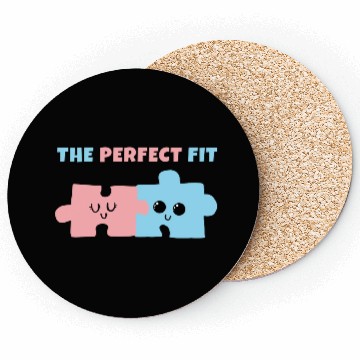 Discover The Perfect Fit Valentine yellow Coasters