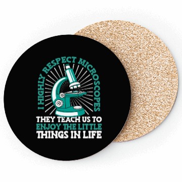 Discover Biology Biologist Microscope Coasters