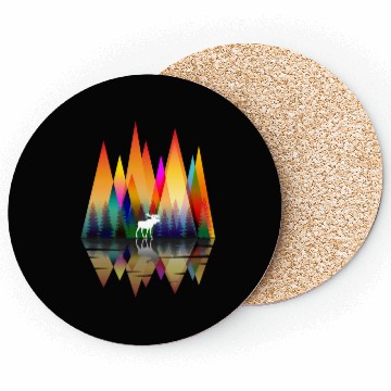 Discover MOUNTAIN RAINBOW MOOSE Coasters