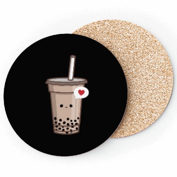 Discover Kawaii Bubble Tea Love Boba Tea Coasters