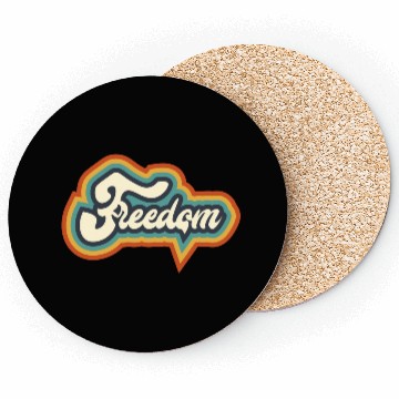 Discover Freedom Typography Coasters
