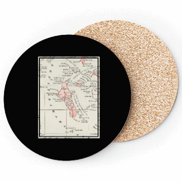 Discover Vintage Andros Island Bahamas Map Coasters