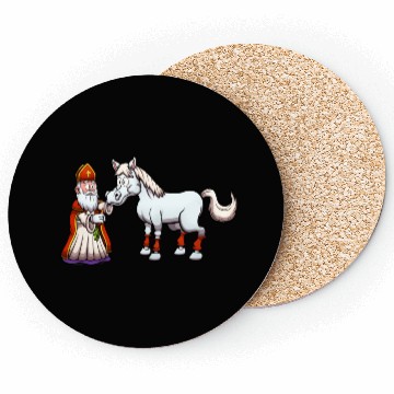 Discover Saint Nicholas Feeding His Horse Coasters