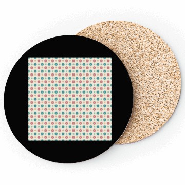 Discover Retro Floral Pattern Yellow Teal Red Coasters