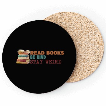 Discover Read Books Be Kind Stay Weird Coasters