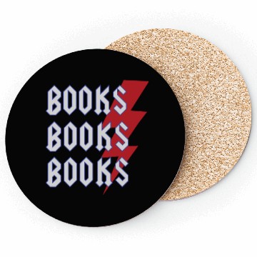 Discover Reading Teacher Cool Books Thunderbolt Men Women Coasters