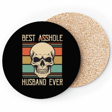 Discover Vintage Best Asshole Husband, Husband png, bride Coasters