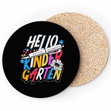 Discover Hello Kindergarten First Day of Kindergarten Coasters
