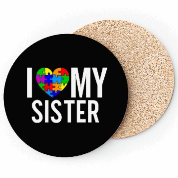 Discover I Love My Sister Coasters