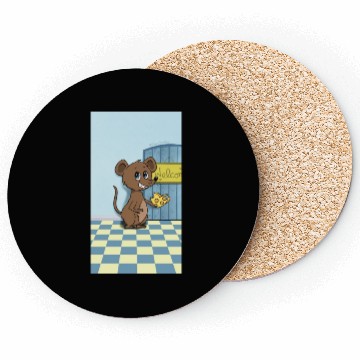 Discover Cheesy Heart Mouse Coasters
