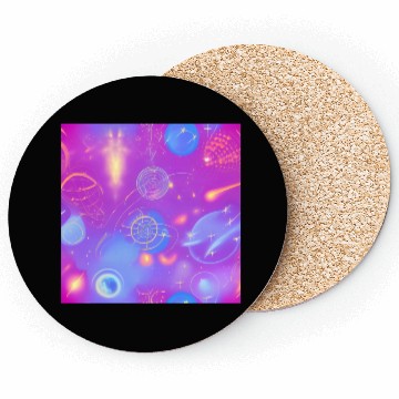 Discover galaxy nebula draw abstract Coasters