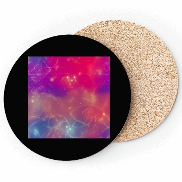 Discover galaxy nebula draw abstract Coasters