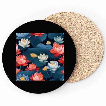 Discover Serenity Blooms: Timeless Lotus Pattern Coasters