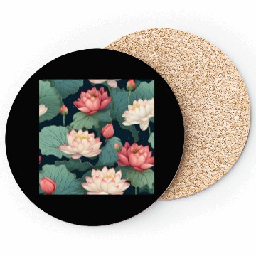 Discover Serenity Blooms: Timeless Lotus Pattern Coasters